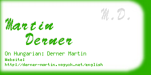 martin derner business card